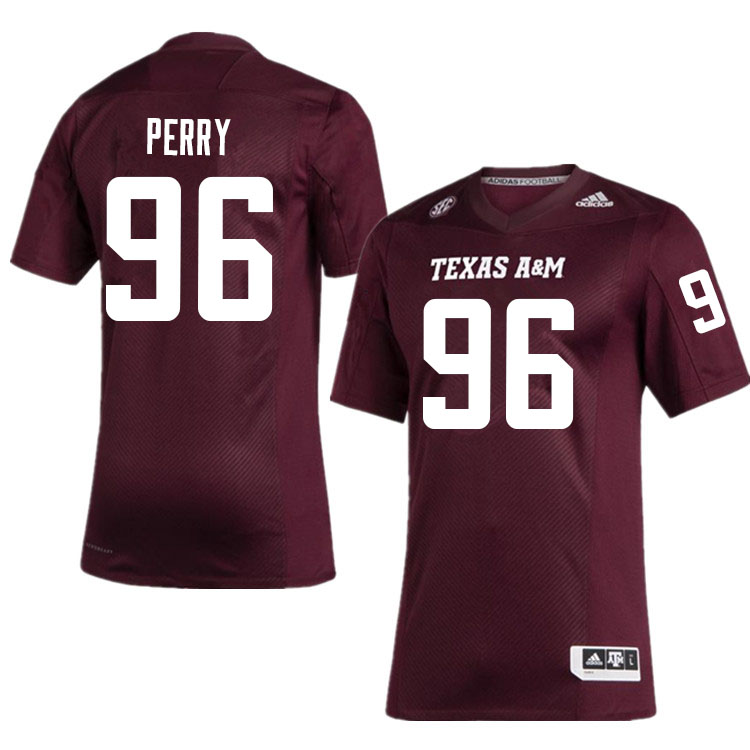 Men #96 Grant Perry Texas A&M Aggies College Football Jerseys Sale-Maroon - Click Image to Close